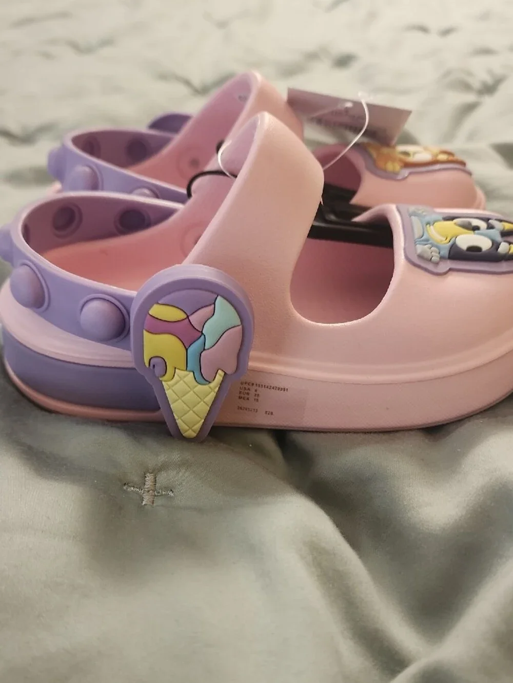 Kids Pink Cartoon Clog Shoes - Size 8